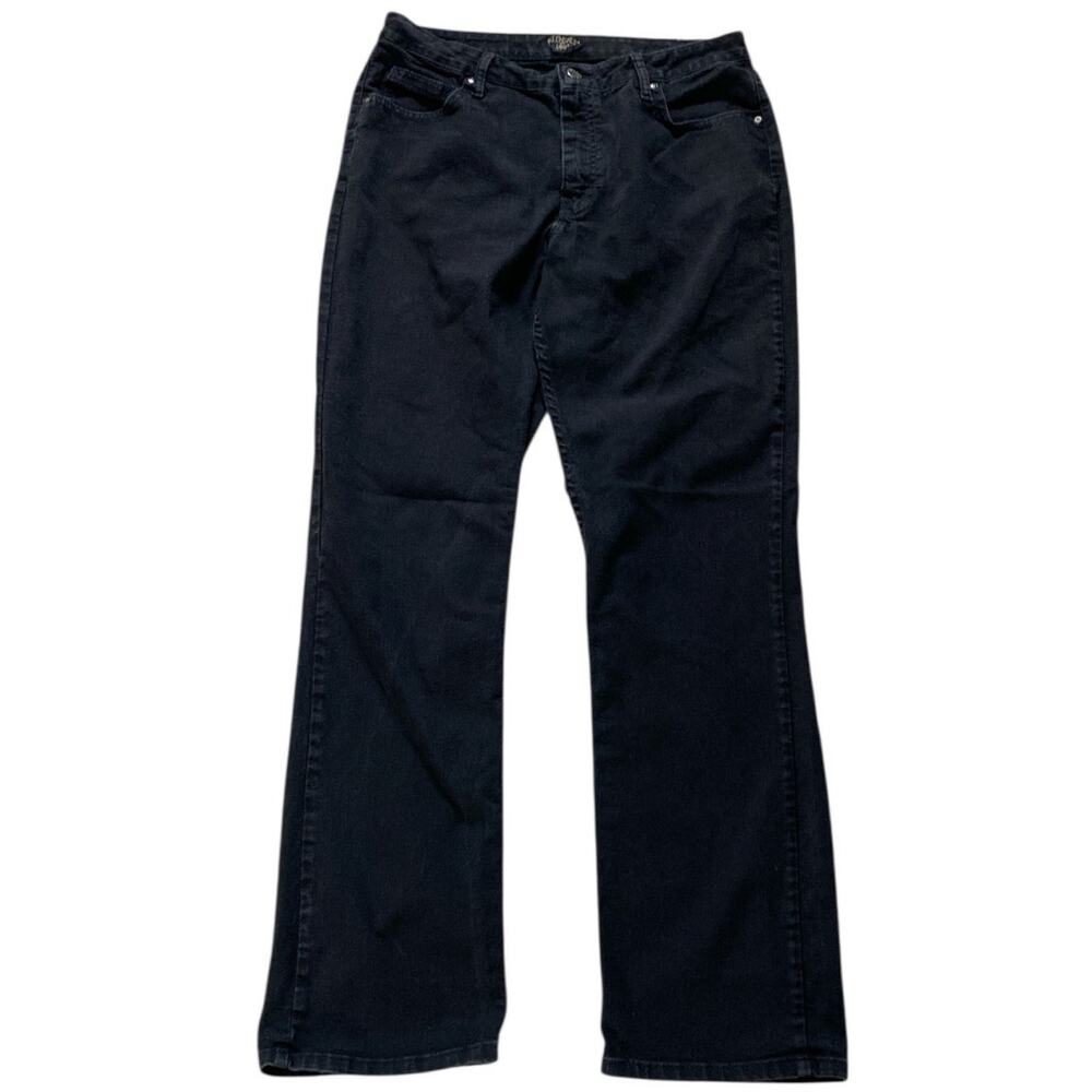 Riders By Lee Women 14L Black Denim Jeans Bootcut Classic Stretch